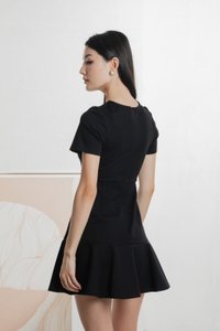 Ciela Cotton Dropwaist Dress In Black