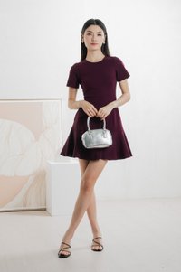 Ciela Cotton Dropwaist Dress In Deep Plum (XS)
