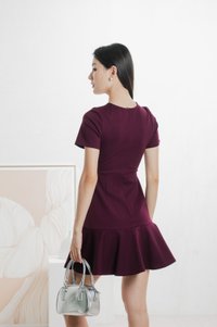Ciela Cotton Dropwaist Dress In Deep Plum (XS)