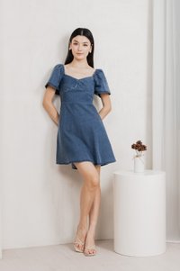 Fawn Denim Sweetheart Dress