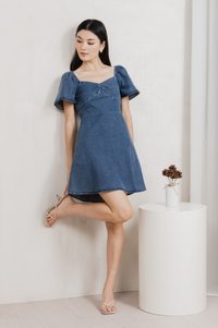 Fawn Denim Sweetheart Dress