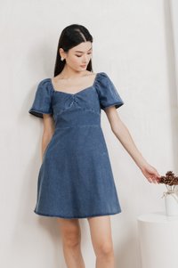 Fawn Denim Sweetheart Dress