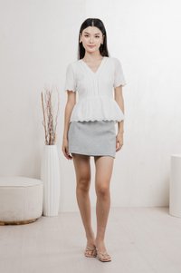 Lindsay Eyelet Top In White
