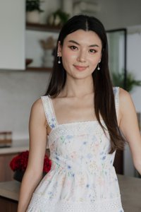 Symphony Floral Lace Tiered Dress (XS)