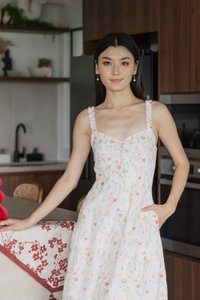 Honor Fleur Camisole Tiered Midi Dress