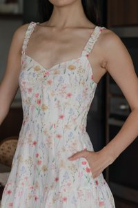 Honor Fleur Camisole Tiered Midi Dress