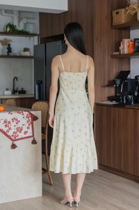 Citrine Floral Camisole Midi Dress