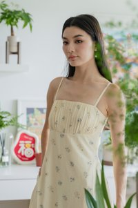 Citrine Floral Camisole Midi Dress