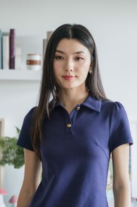 Helen Heart Button Polo Dress In Navy