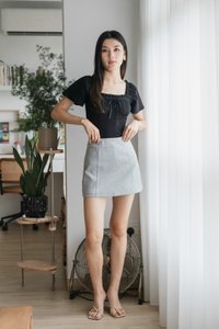 Walter Cotton Skort In Grey
