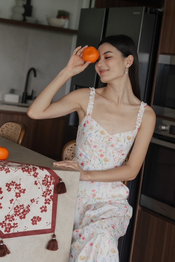 Honor Fleur Camisole Tiered Midi Dress
