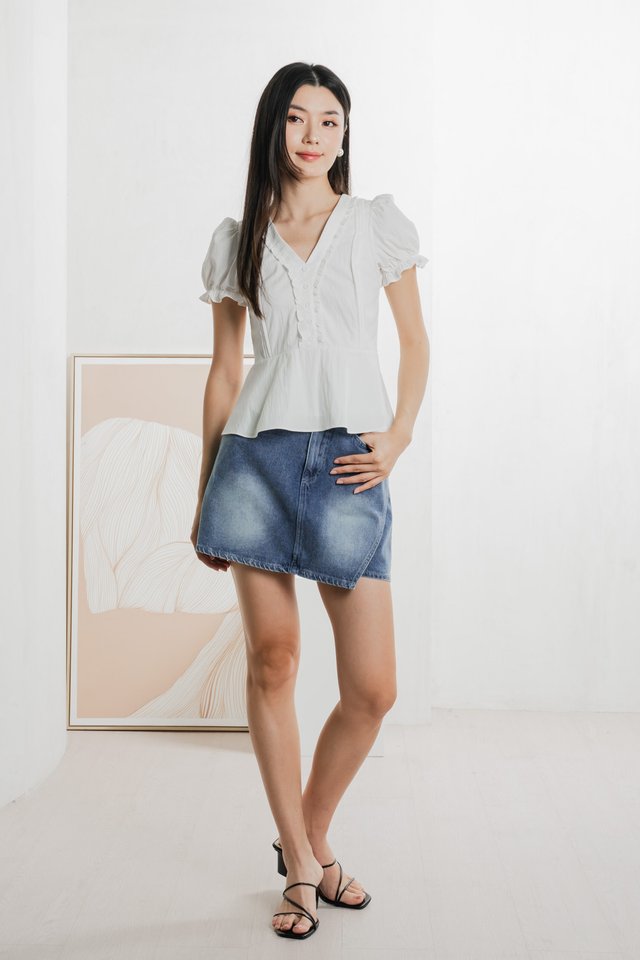 Quinn Cottagecore Top In White