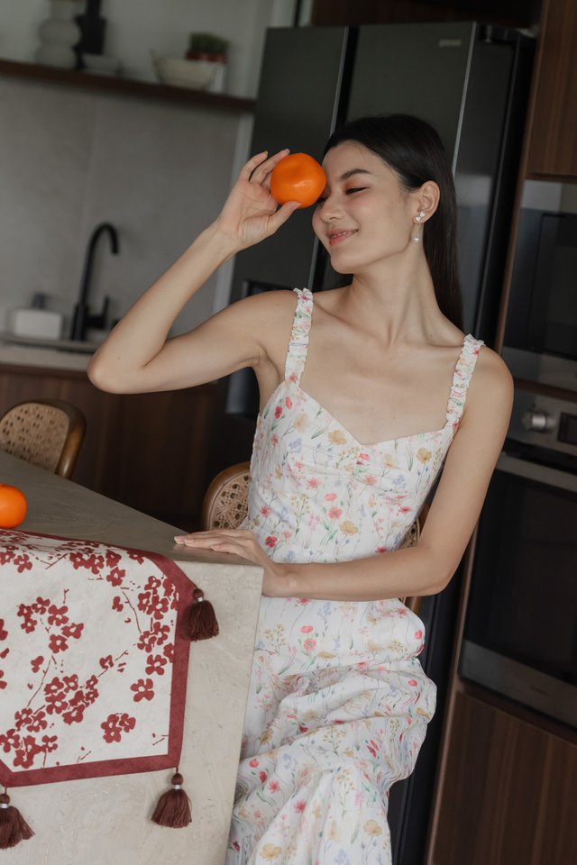 Honor Fleur Camisole Tiered Midi Dress