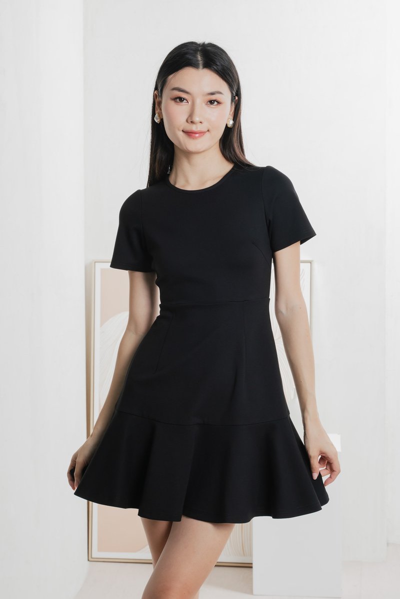 Ciela Cotton Dropwaist Dress In Black