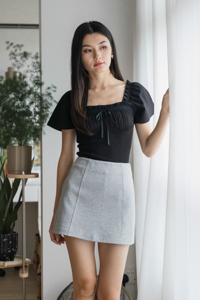Walter Cotton Skort In Grey