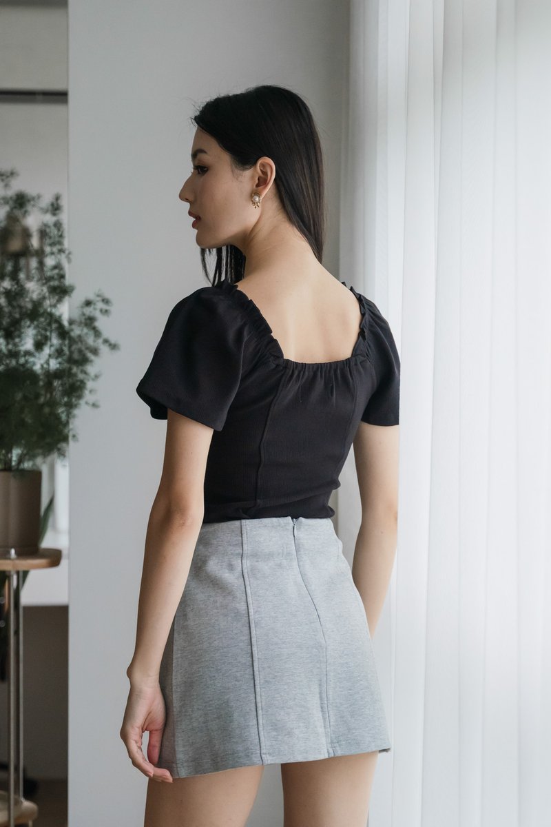 Walter Cotton Skort In Grey