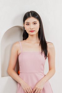 Crest Camisole Midi Dress In Pink