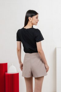 Grand Side Pleat Skort In Dusty Pink
