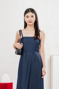 Crest Camisole Midi Dress In Navy