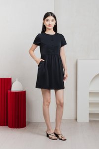 Flawless Buttons Dress In Black