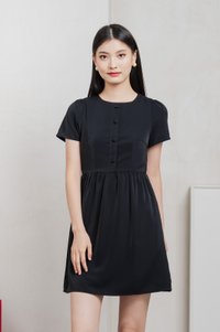 Flawless Buttons Dress In Black
