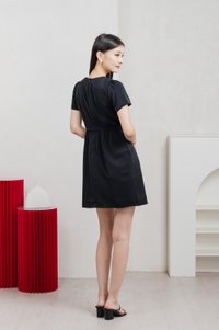 Flawless Buttons Dress In Black