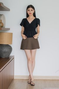 Legacy Pleated Work Skort In Cocoa