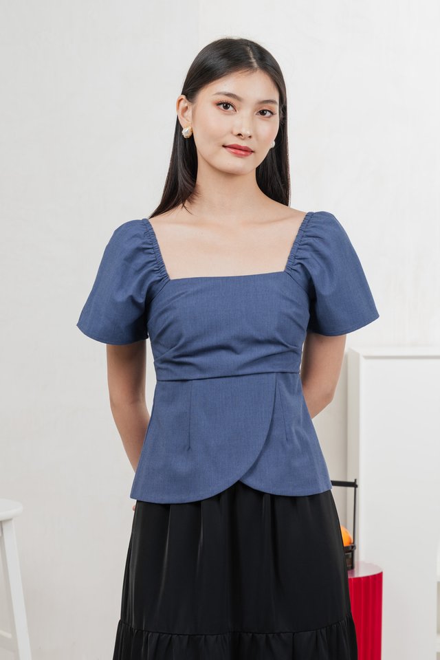 Oracle Overlap Top In Blue