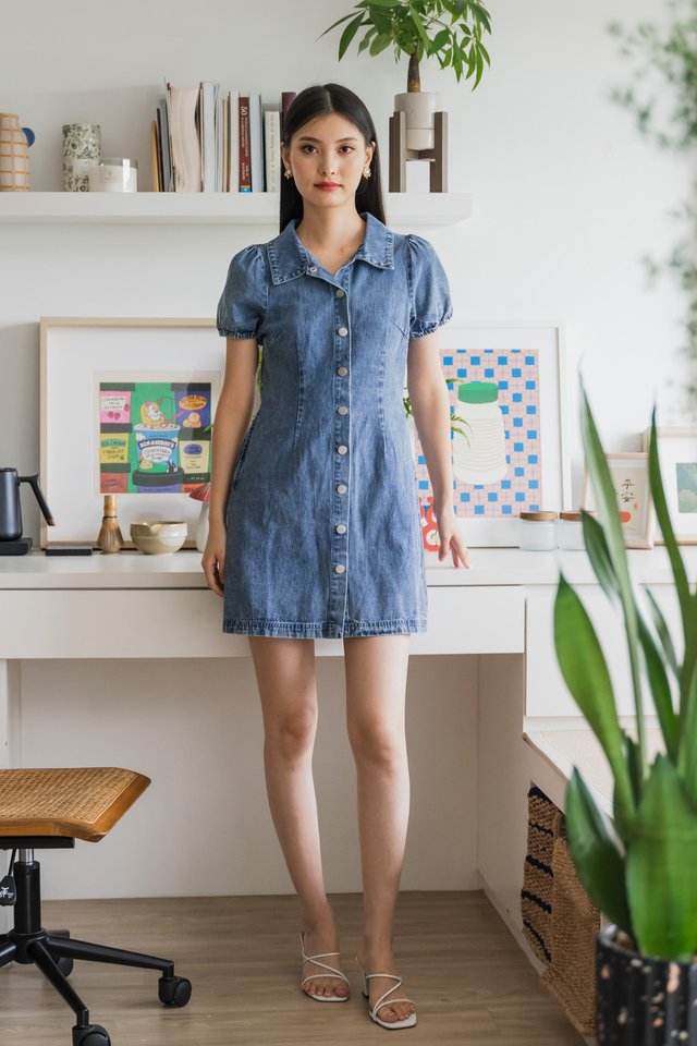 Dovie Denim Shirt Dress