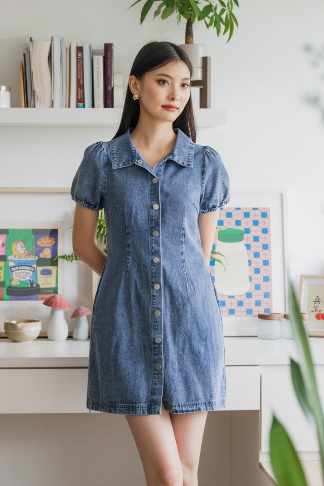 Dovie Denim Shirt Dress