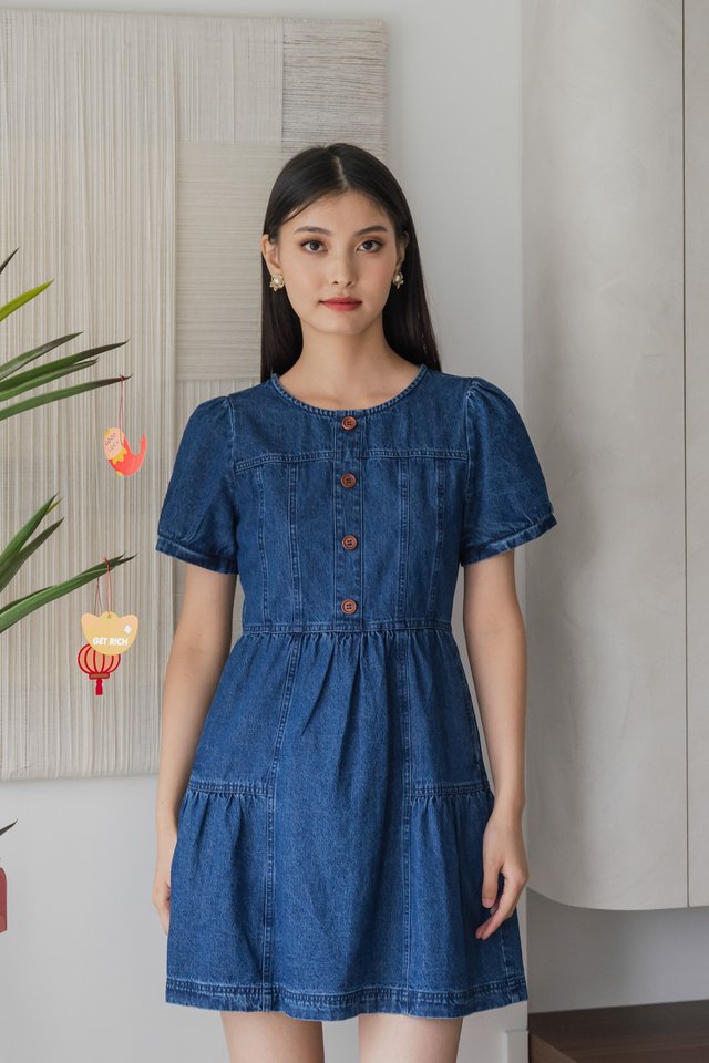 Blessings Denim Babydoll Dress