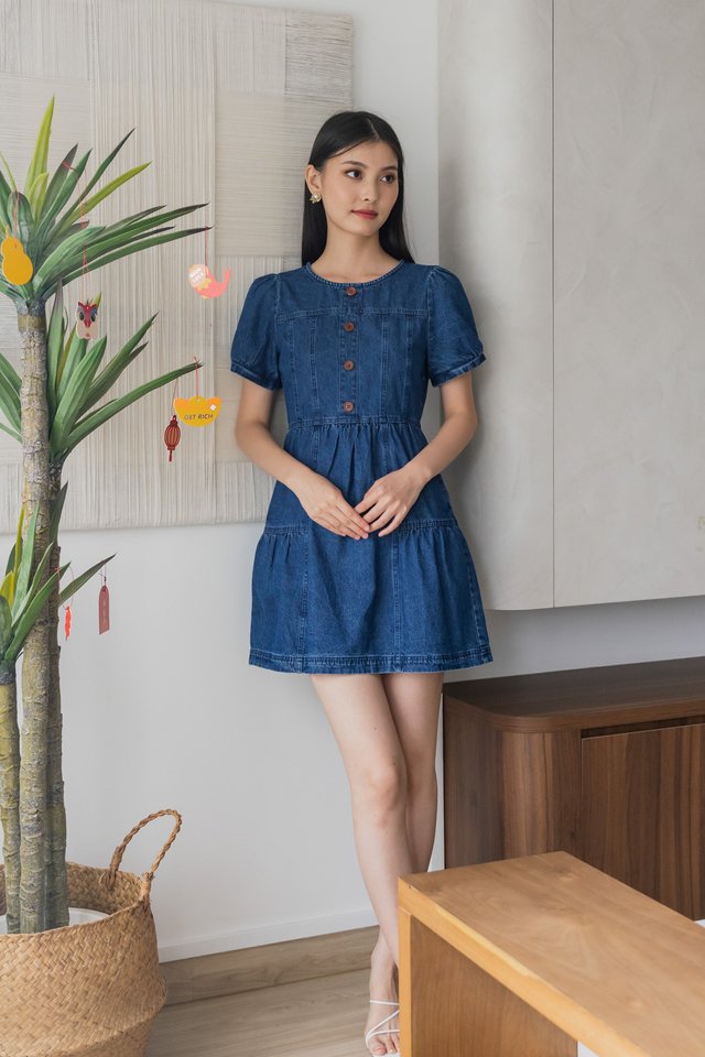 Blessings Denim Babydoll Dress