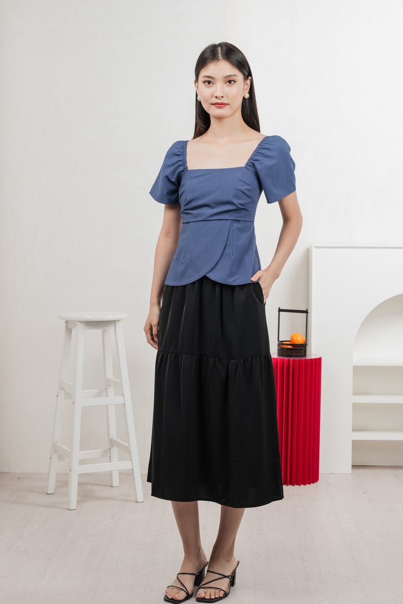 Smith Midi Skirt In Black