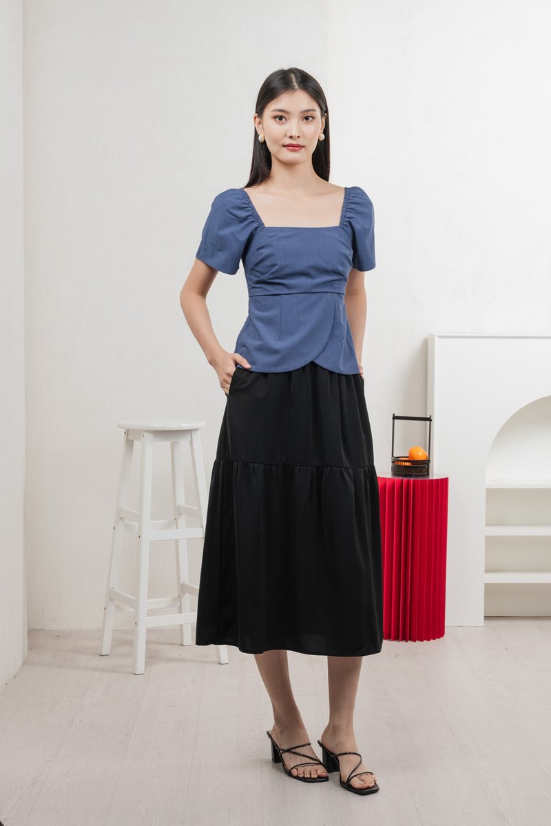 Smith Midi Skirt In Black