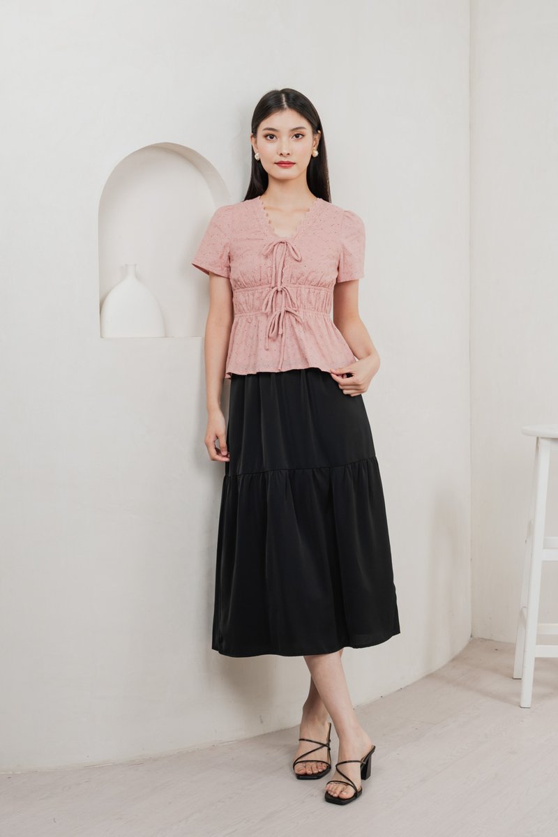 Smith Midi Skirt In Black