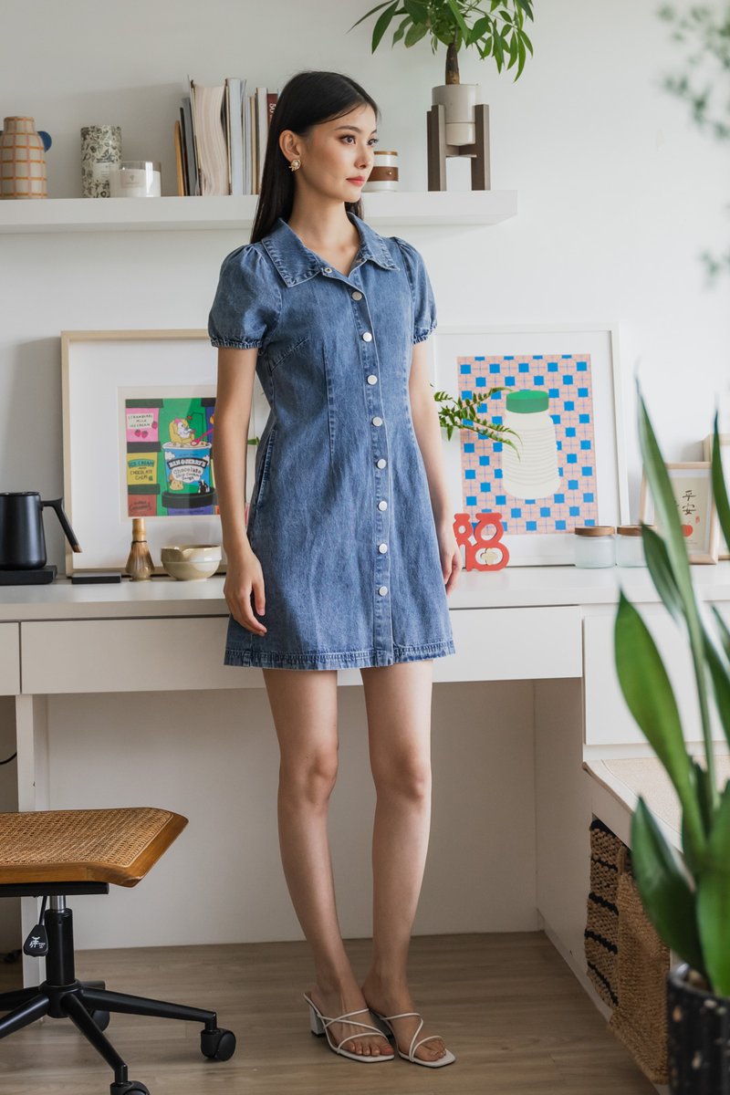 Dovie Denim Shirt Dress