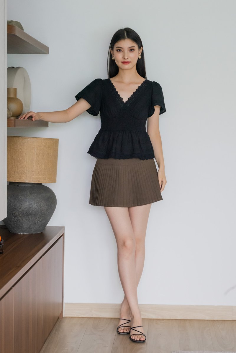 Legacy Pleated Work Skort In Cocoa