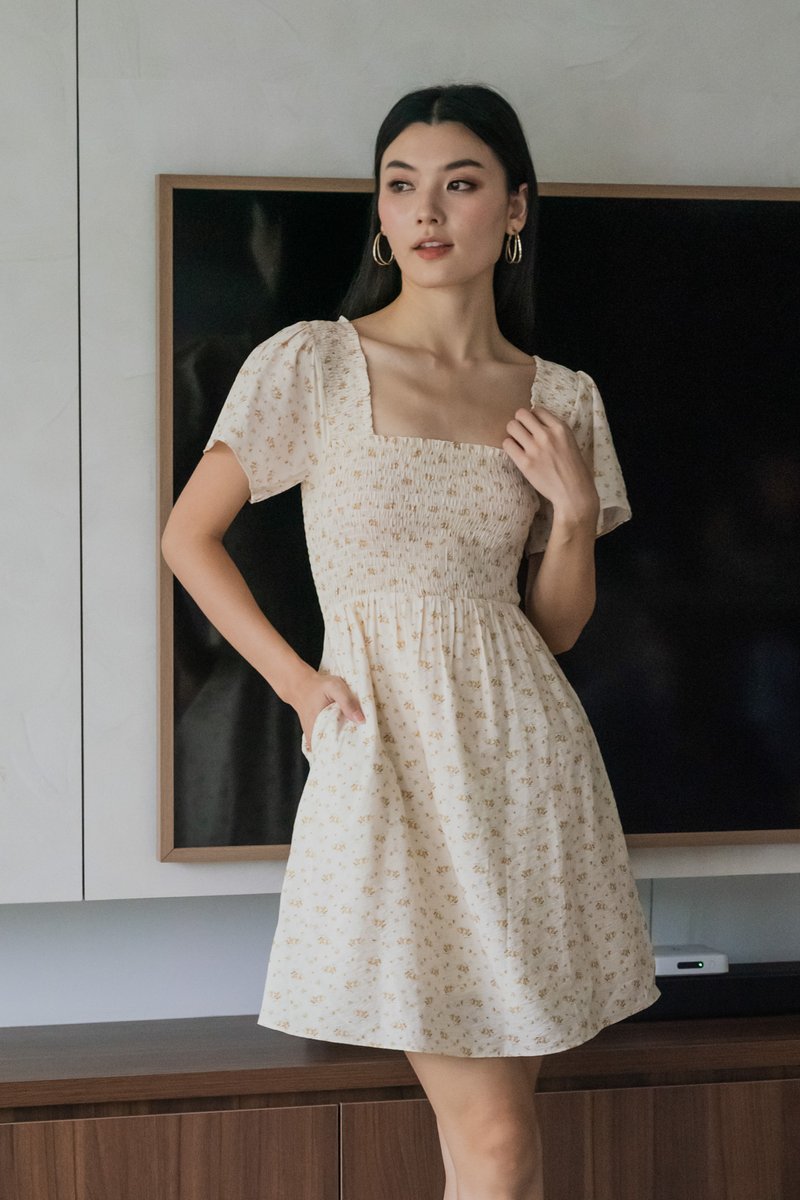 Betty Floral Smocked Dress