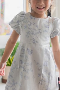 Xuan Jacquard Kids Dress In Lavender
