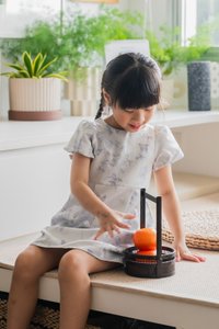 Xuan Jacquard Kids Dress In Lavender