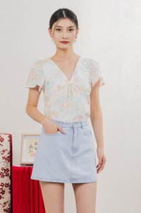 Sunday Daily Denim Skort In Light Wash