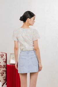 Sunday Daily Denim Skort In Light Wash