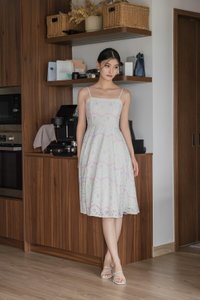 Rhys Rainbow Camisole Midi Dress in Rainbow