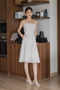 Rhys Rainbow Camisole Midi Dress in Rainbow