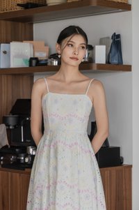 Rhys Rainbow Camisole Midi Dress in Rainbow