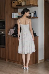 Rhys Rainbow Camisole Midi Dress in Rainbow