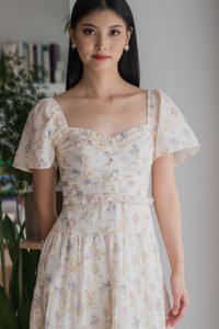 Wonder Eyelet Pintuck Maxi Dress
