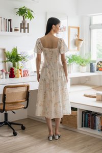 Cheer Fleur Eyelet Pintuck Maxi Dress