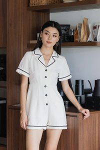Chester Blazer Romper In White