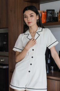 Chester Blazer Romper In White